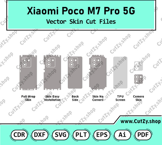 Xiaomi Poco M7 Pro 5G Vector Skin Cut Files