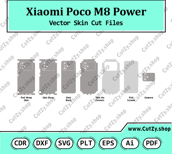 Xiaomi Poco M8 Power Vector Skin Cut Files