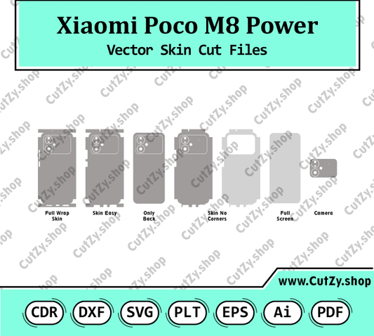 Xiaomi Poco M8 Power Vector Skin Cut Files