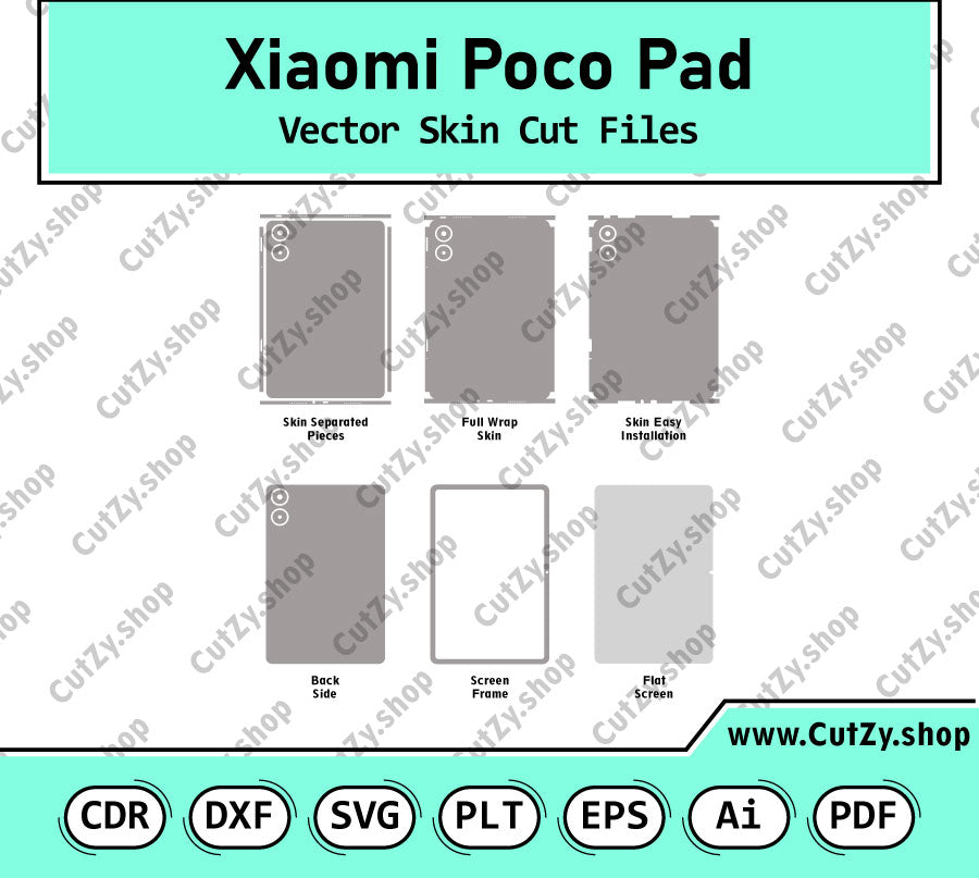 Xiaomi Poco Pad Vector Skin Cut Files