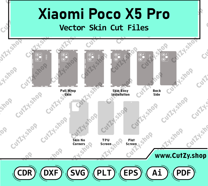 Xiaomi Poco X5 Pro Vector Skin Cut Files