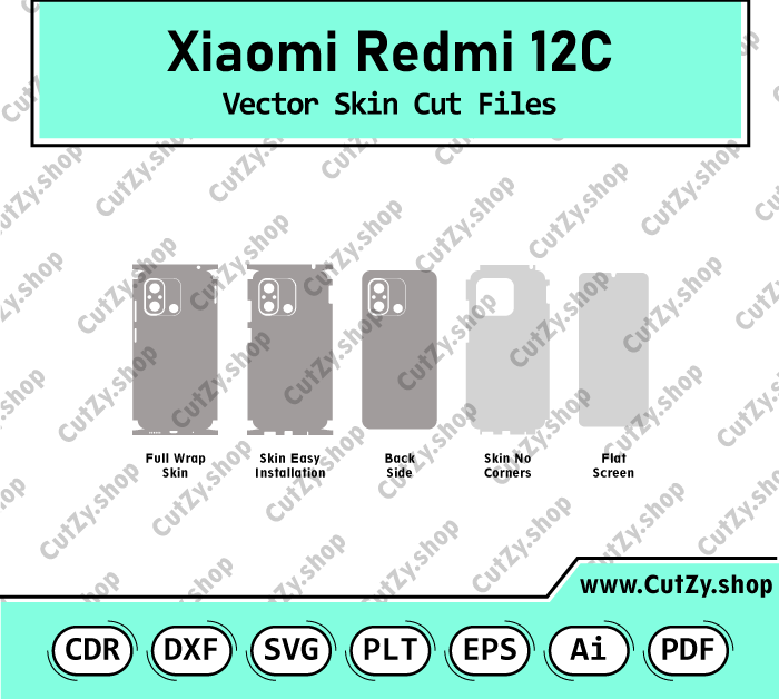 Xiaomi Redmi 12C Vector Skin Cut Files