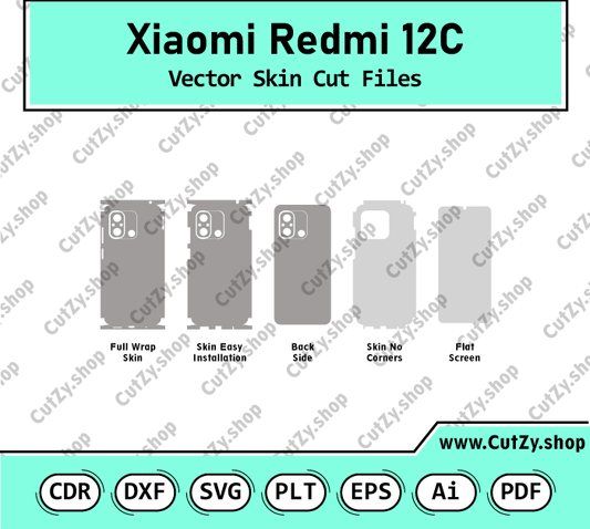 Xiaomi Redmi 12C Vector Skin Cut Files