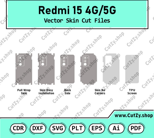 Xiaomi Redmi 15 4G/5G Vector Skin Cut Files