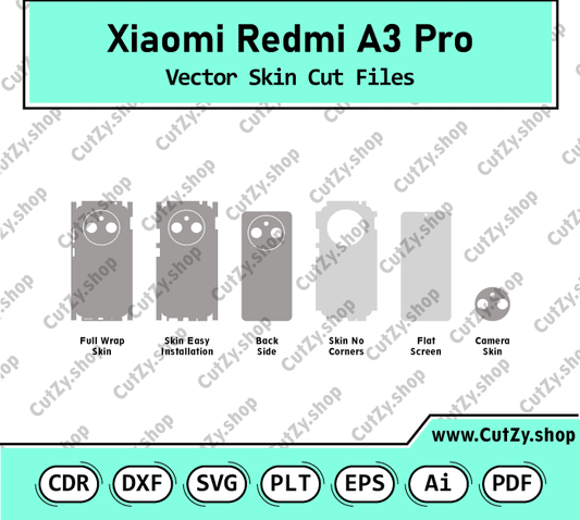 Xiaomi Redmi A3 Pro Vector Skin Cut Files