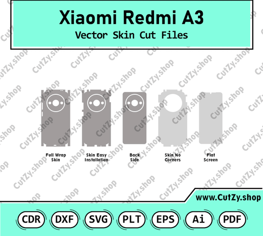 Xiaomi Redmi A3 Vector Skin Cut Files