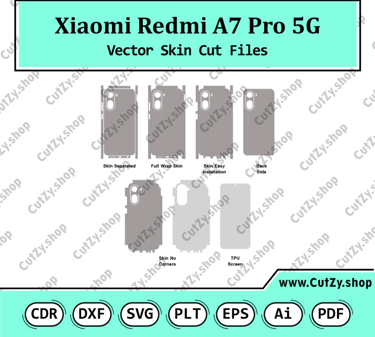 Xiaomi Redmi A7 Pro 5G Vector Skin Cut Files