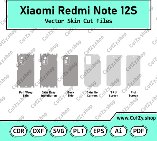 Xiaomi Redmi Note 12S Vector Skin Cut Files