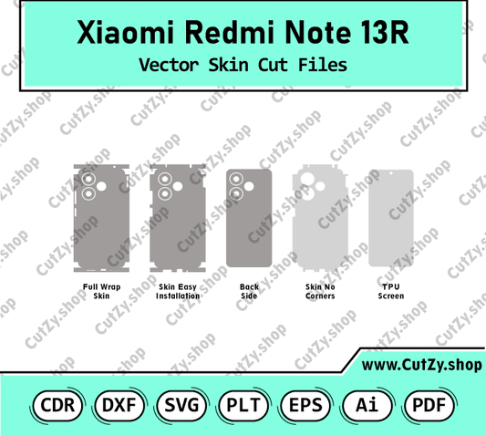 Xiaomi Redmi Note 13R Vector Skin Cut Files