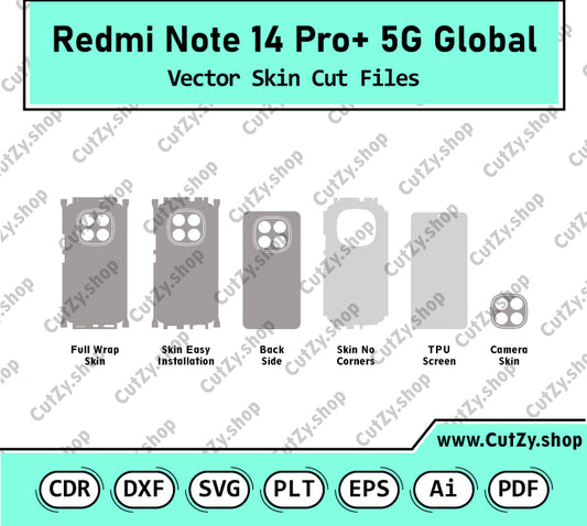 Xiaomi Redmi Note 14 Pro+ 5G (Global) Vector Skin Cut Files