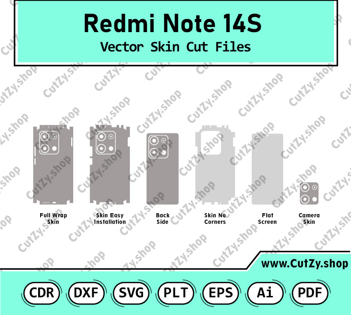 Xiaomi Redmi Note 14S Vector Skin Cut Files