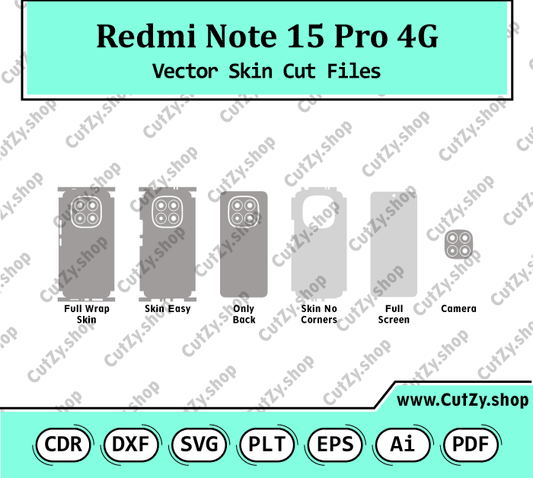 Xiaomi Redmi Note 15 Pro 4G Vector Skin Cut Files