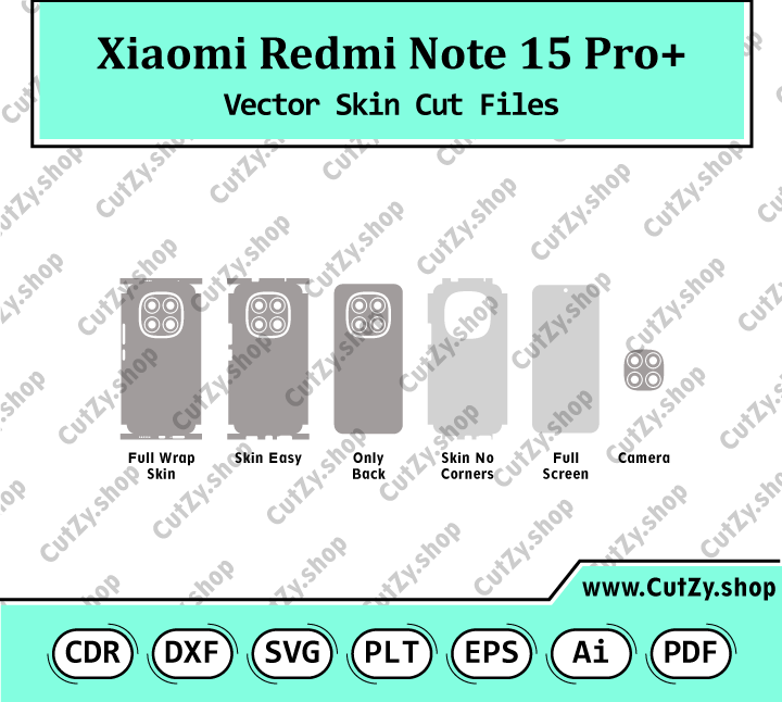 Xiaomi Redmi Note 15 Pro+ Vector Skin Cut Files