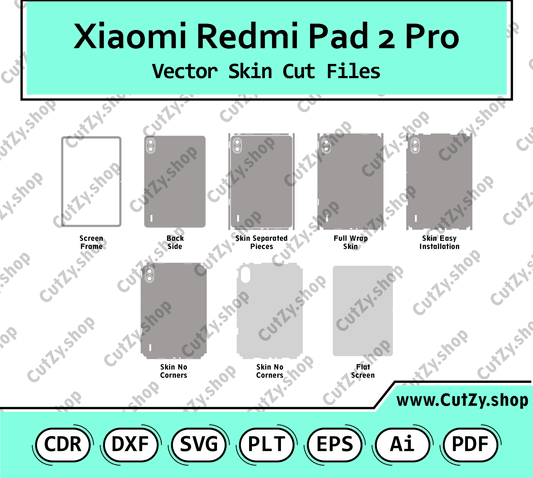 Xiaomi Redmi Pad 2 Pro Vector Skin Cut Files