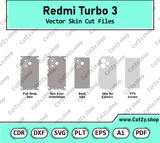 Xiaomi Redmi Turbo 3 Vector Skin Cut Files