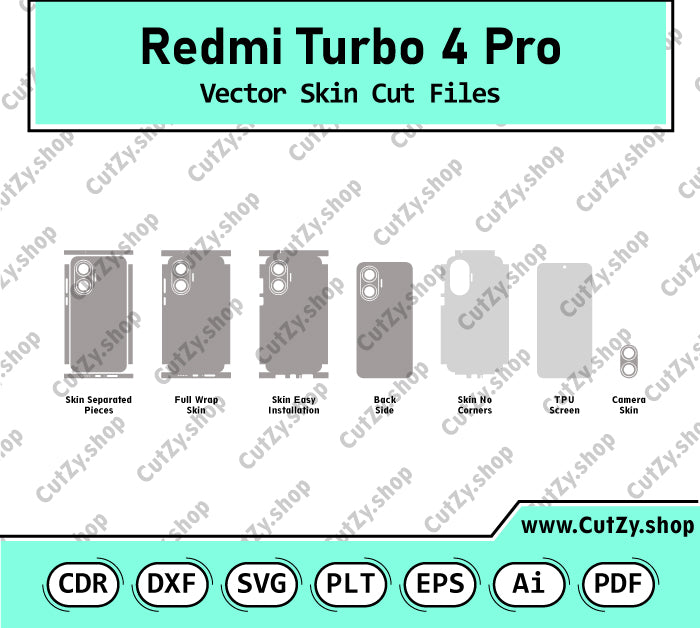 Xiaomi Redmi Turbo 4 Pro Vector Skin Cut Files
