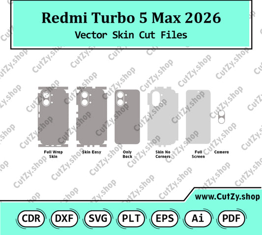 Xiaomi Redmi Turbo 5 Max 2026 Vector Skin Cut Files