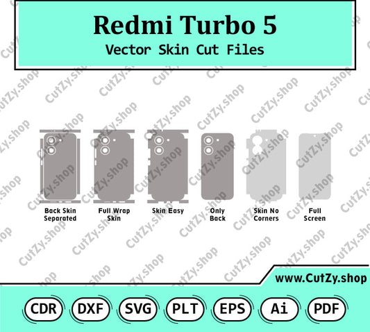 Xiaomi Redmi Turbo 5 Vector Skin Cut Files