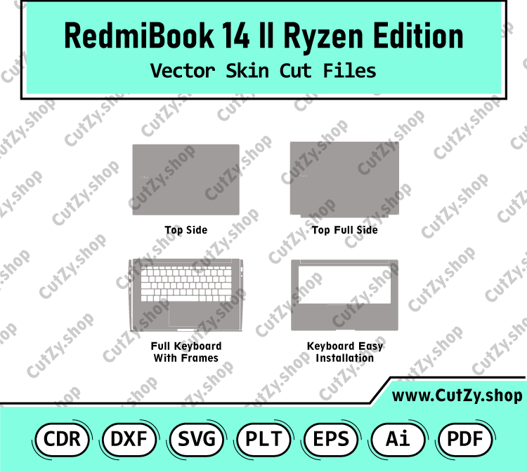 Xiaomi RedmiBook 14 II Ryzen Edition Vector Skin Cut Files