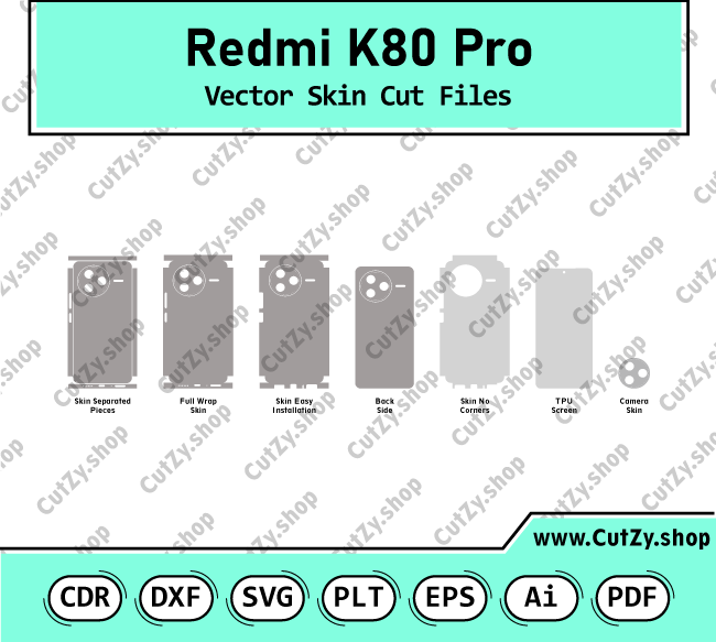 Xiaomi Redmi K80 Pro Vector Skin Cut Files