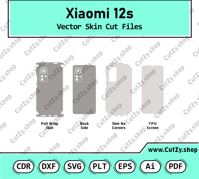 Xiaomi 12s Vector Skin Cut Cut Files