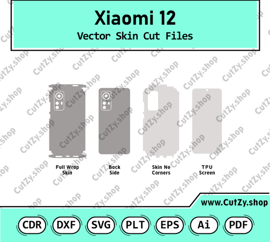 Xiaomi 12 Vector Skin Cut Cut Files - Copy