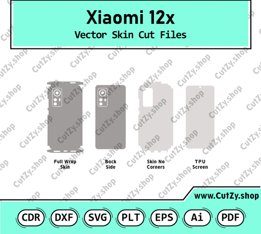 Xiaomi 12x Vector Skin Cut Cut Files