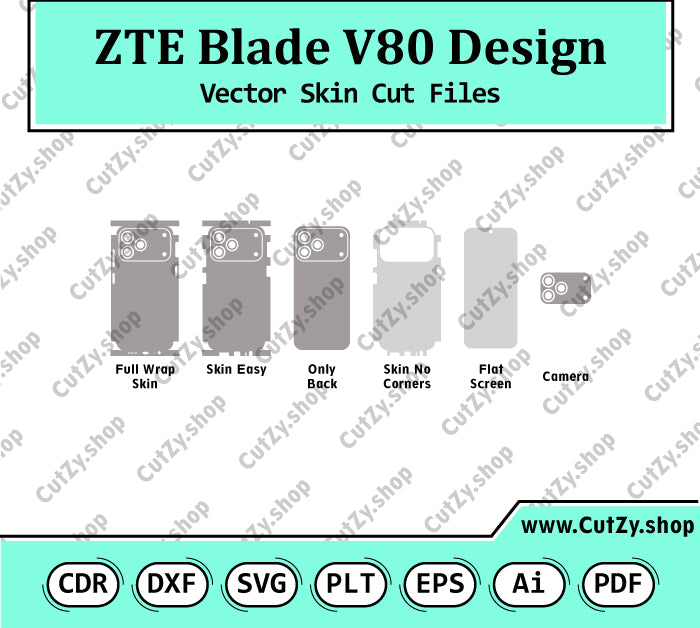 ZTE Blade V80 Design Vector Skin Cut Files