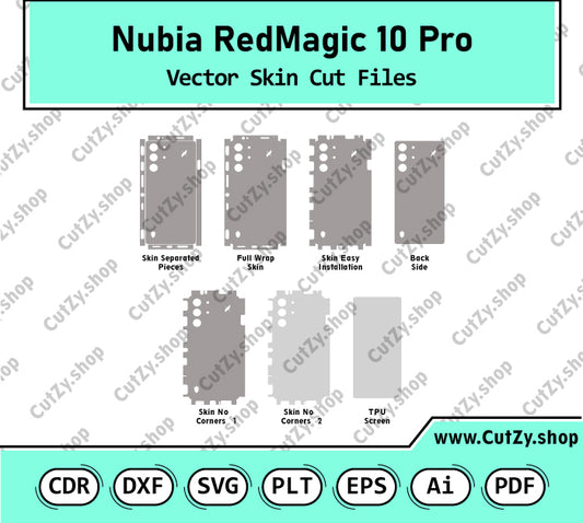 ZTE Nubia RedMagic 10 Pro Vector Skin Cut Files