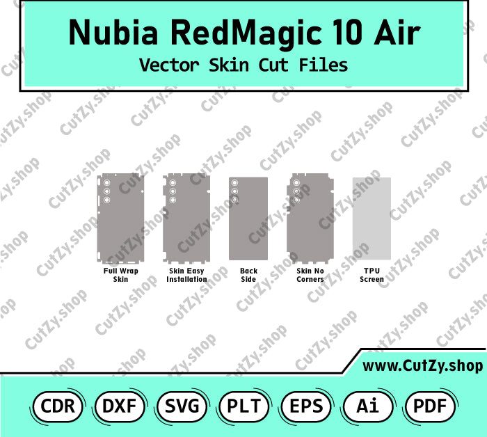 ZTE nubia RedMagic 10 Air Vector Skin Cut Files