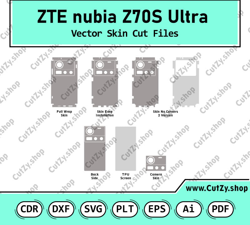ZTE nubia Z70S Ultra Vector Skin Cut Files