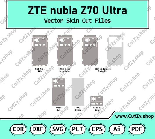 ZTE Nubia Z70 Ultra Vector Skin Cut Files