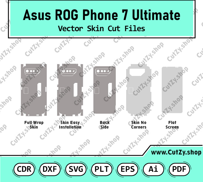 Asus Rog Phone 7 Ultimate Vector Skin Cut Files