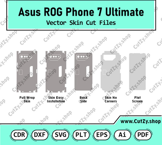 Asus Rog Phone 7 Ultimate Vector Skin Cut Files