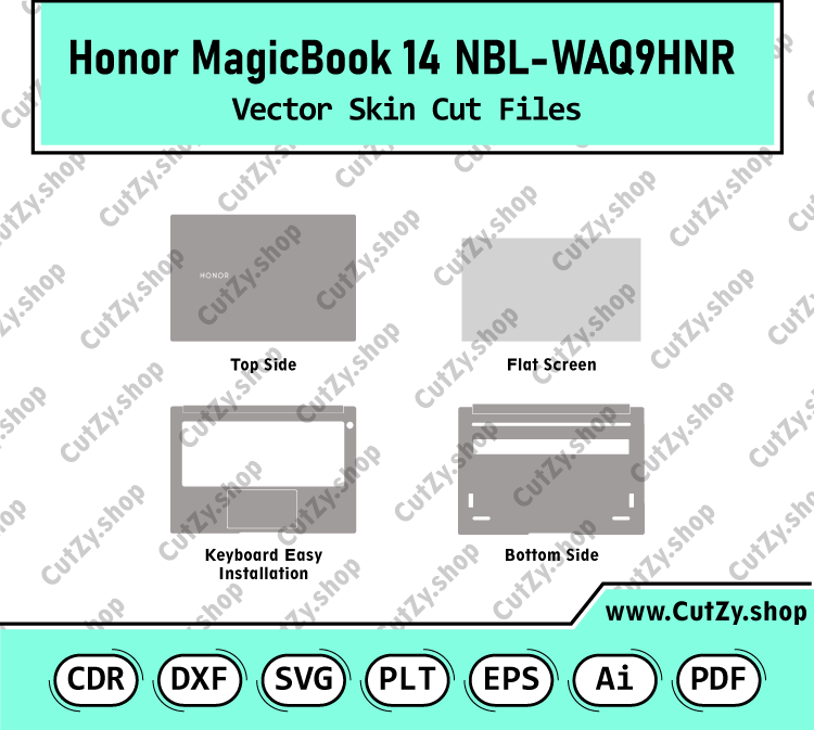 Honor MagicBook 14 NBL-WAQ9HNR Vector Skin Cut Files