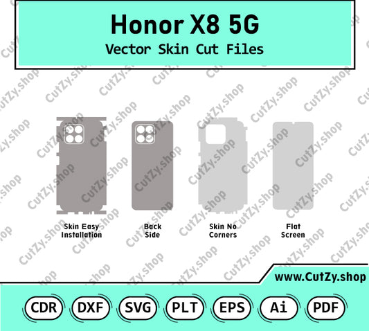 Honor X8 5G Vector Skin Cut Files