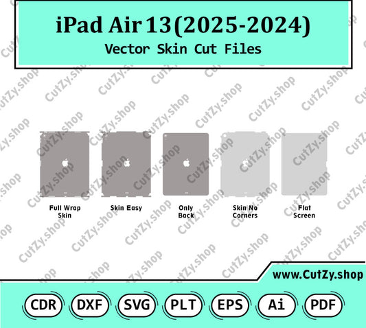 iPad Air 13 (2024-2025) Vector Skin Cut Files