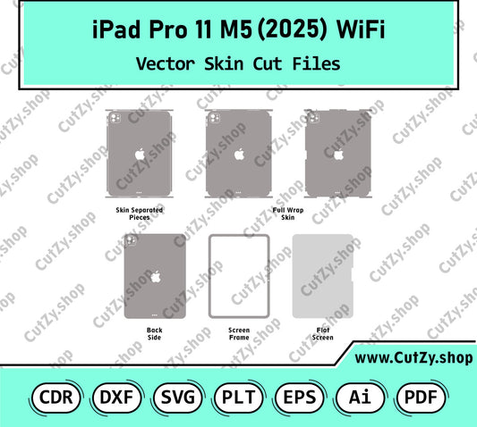 iPad Pro 11 (2025) M5 WIFI Vector Skin Cut Files