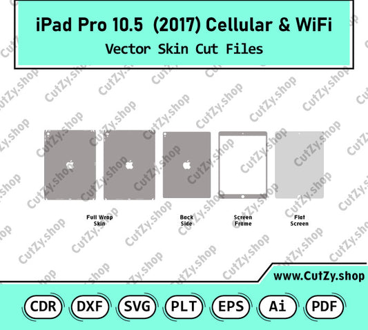 iPad Pro 10.5 (2017) Cellular-WiFi Vector Skin Cut Files
