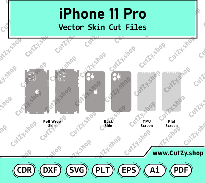 iPhone 11 Pro Vector Skin Cut Files