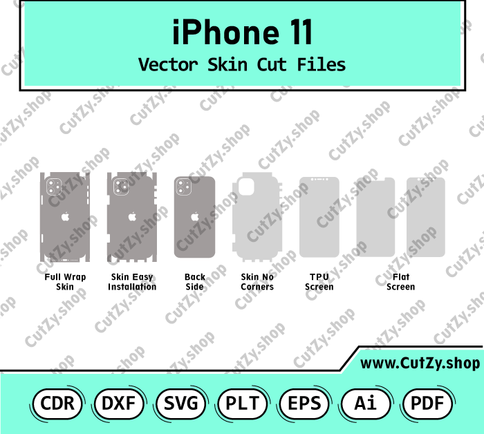 iPhone 11 Vector Cut Files