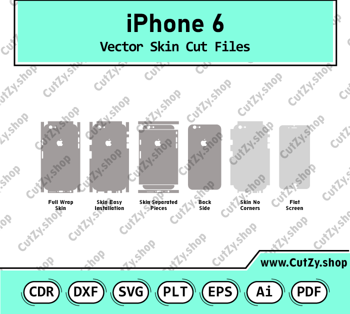 iPhone 6 Vector Skin Cut Files