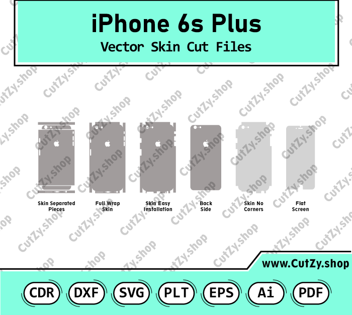 iPhone 6s Plus Vector Skin Cut Files