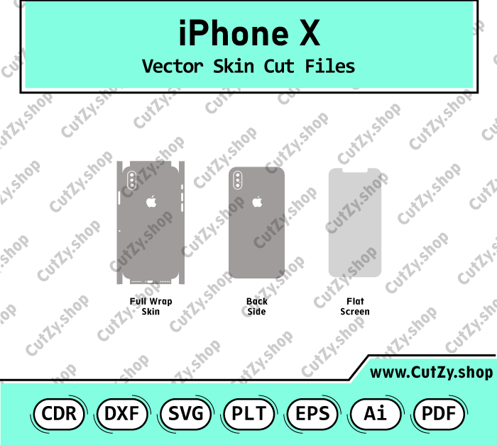 iPhone X Vector Skin Templates