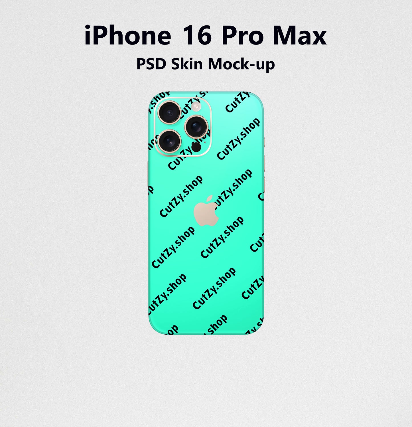 iPhone 16 Pro Max PSD Vinyl Skin Mock-up