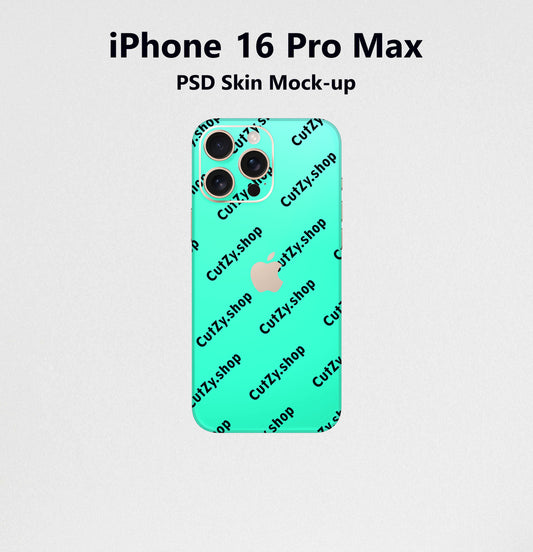 iPhone 16 Pro Max PSD Vinyl Skin Mock-up