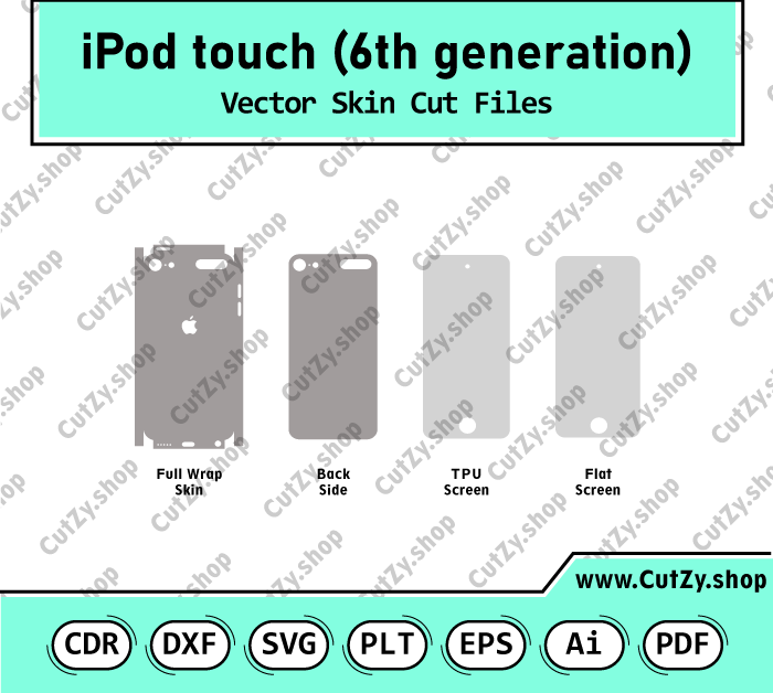 iPod touch (6th generation) vector Skin Cut Files