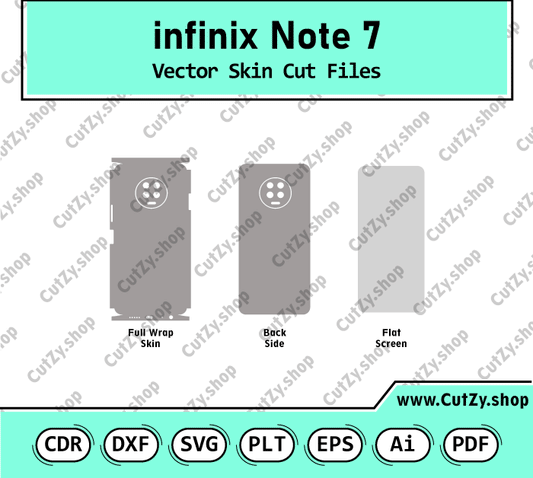 infinix Note 7 Vector Skin Templates