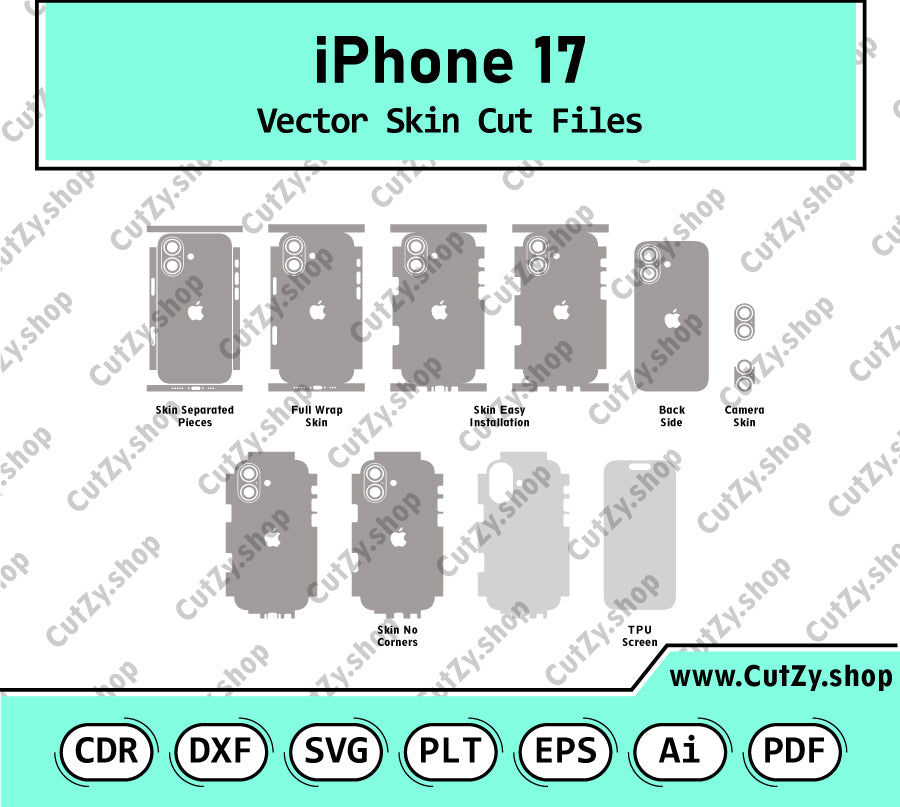 iPhone 17  Vector Skin Cut Files