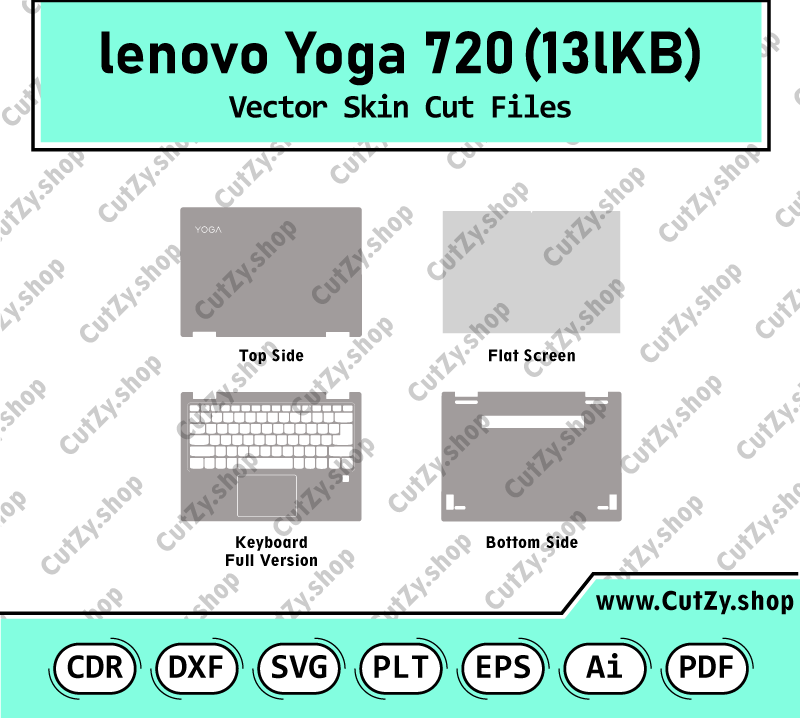 Lenovo Yoga 720  13lKB Vector Skin Cut Files